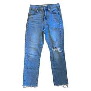 Madewell medium wash distressed high rise the perfect vintage jeans size 26